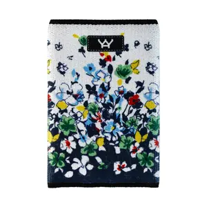 212 MAIN Men's Eco-Weave Slim Wallet, Floral Print "Hello Spring" Design, RFID Block, Secure Hold, Front Pocket-Friendly, Slim Look (Model 1513), Credit Card Holder