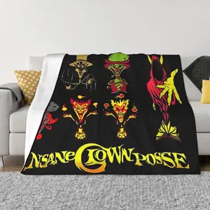 Band Insane Clown Posse Knitted Blanket ICP Flannel Throw Blankets Summer Air Conditioning Portable Lightweight Bedspread