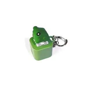 [Christmas Gifts]Frog Croaking Keychain – Realistic Sound Fidget Toy with Colorful Lights, Durable ABS Build for Adults & Kids