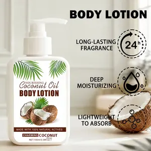 100ML Coconut Scented Body Lotion, Moisturizing, Nourishing and Hydrating, Ideal for Dry Skin, Full-Body Care, Suitable for All Seasons