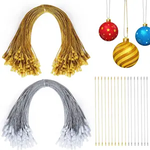 100 PCS Christmas Lanyards for Hanging Duck, Gift Cards, Badges, Keychain Accessories, Lanyards with Christmas Ornament, Christmas Gifts, Tag String, Card Rope, Pendant String, Lanyard Loop