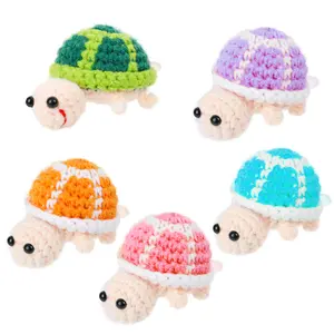 5Pcs Mini Funny Cute Turtle, 3 Inch Crochet Handmade Wool Positive Turtle Doll, Perfect for New Year, Birthday Gifts & Party Decoration