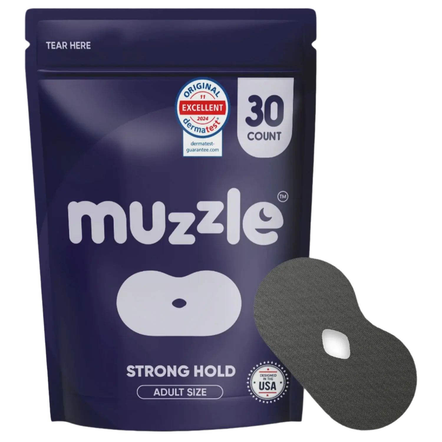 Muzzle Ultra Breathable Sports Mouth Tape for Adults (Strong Hold) – 30 Count Muzzle Ultra Breathable Sports Mouth Tape for Adults (Strong Hold) – 30 Count