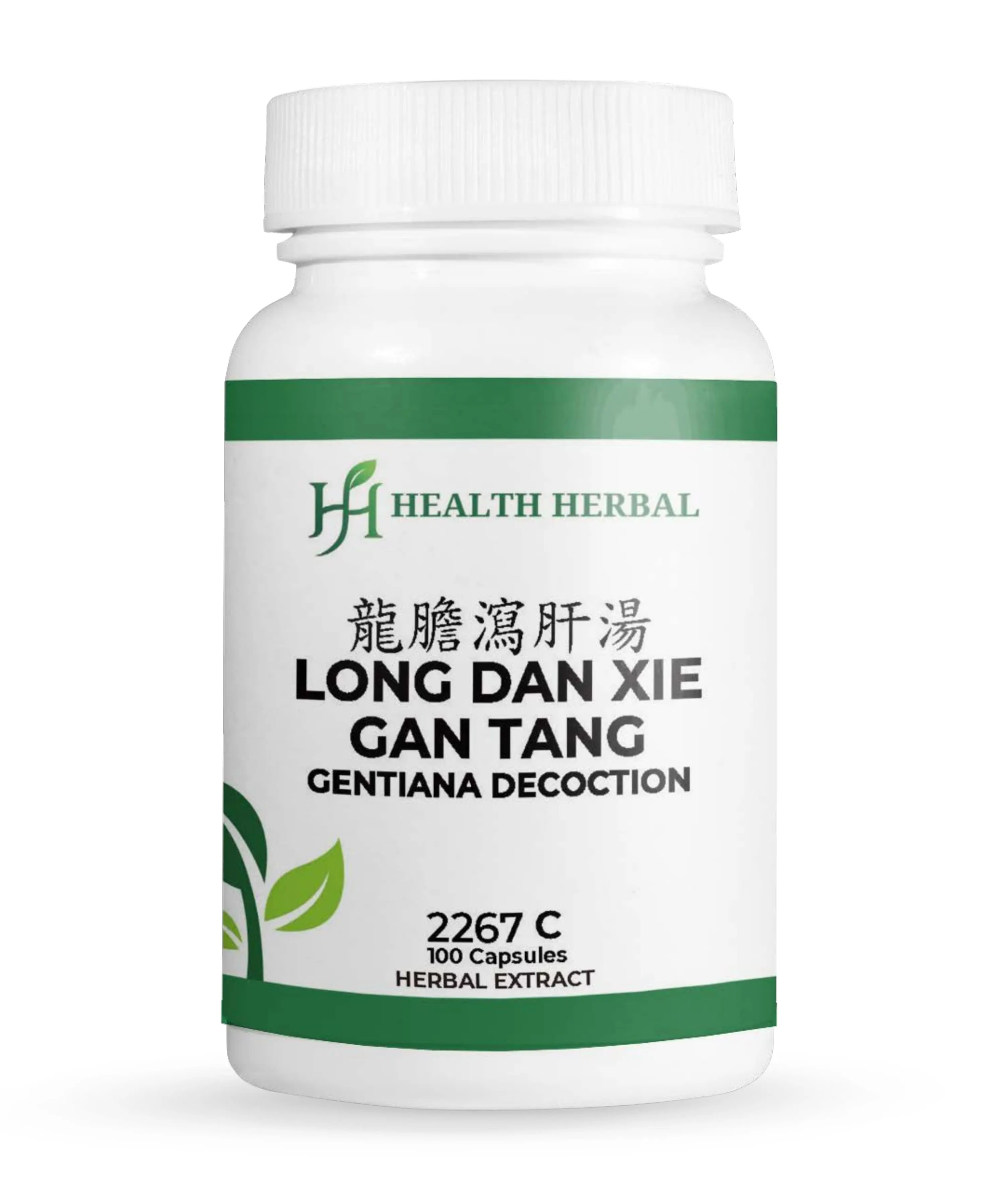 Health Herbal-Long Dan Xie Gan Tang/Gentiana Decoction 100 Gelatin Capsules 5:1 Extract for Liver Gallbladder Support