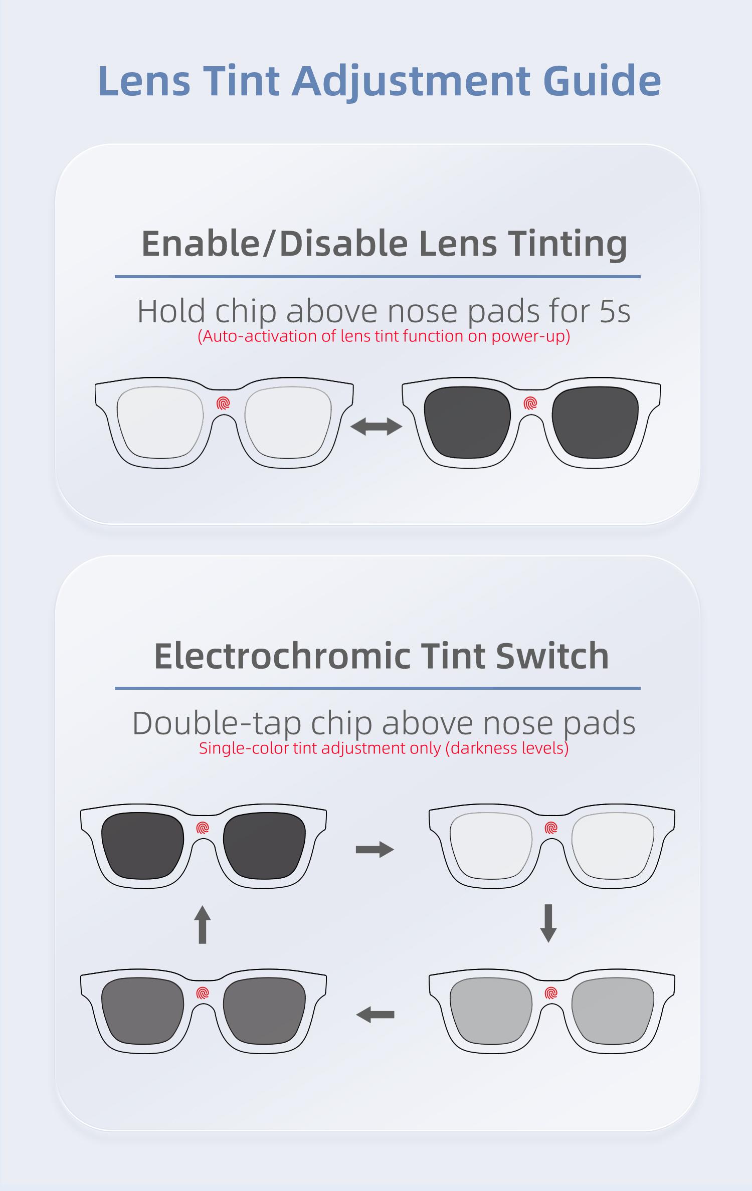 2026 New Smart Glasses 4-level electrochromic sunglasses,Open-Ear Audio,Gifts for Men Women