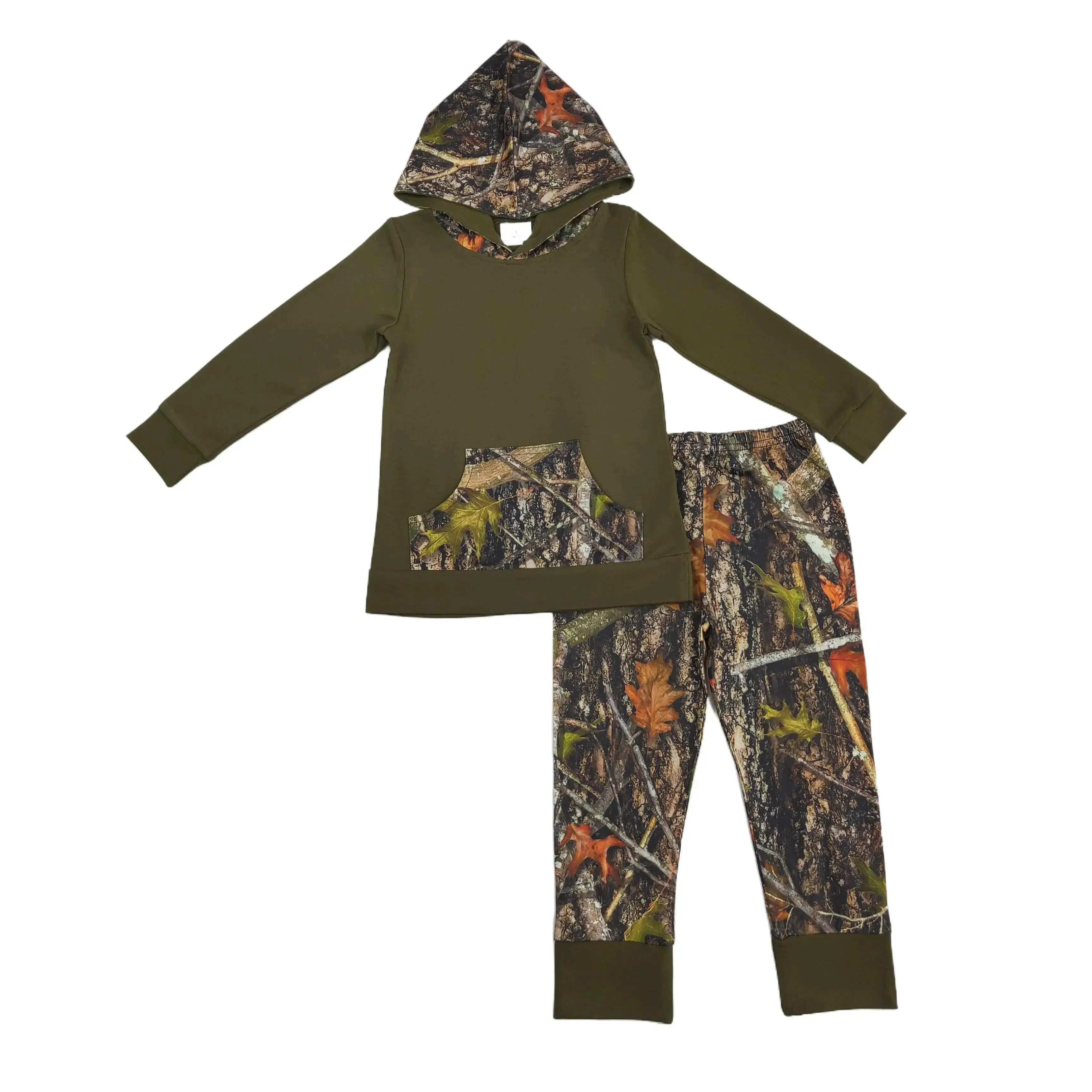 Camouflage Print Boy's Pants Set for Kids