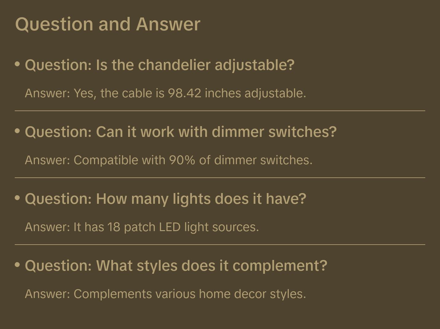 18-Light Modern Dimmable LED Chandeliers for Dining Room