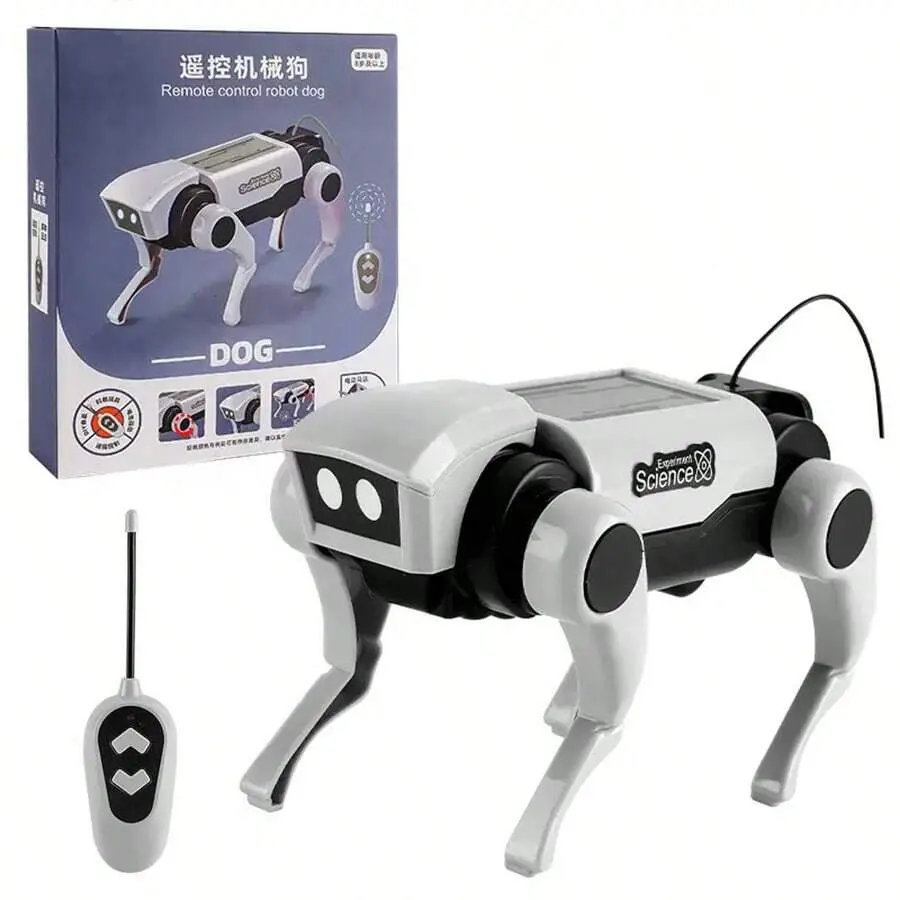 Powered Bionic Intelligent Robot Dog And Robot Cat,Animals With DIY Assembly Science Learning Educational Toy,Walking Mechanical Dog And Cat Robot,Christmas Gifts For Teaching Puzzle STEM Toy