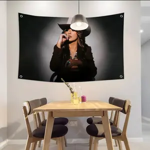 Country Rock Singer E-ella L-langley Flags Custom Camping Outdoor Garden room Bedroom Decor Party Backdrops Wall Art Tapestry Wall Hanging Family Gifts