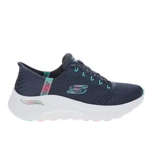 Skechers Womens Slip-Ins Arch Fit 2.0 Easy Chic Slip On Sneakers Shoes Casual - Blue