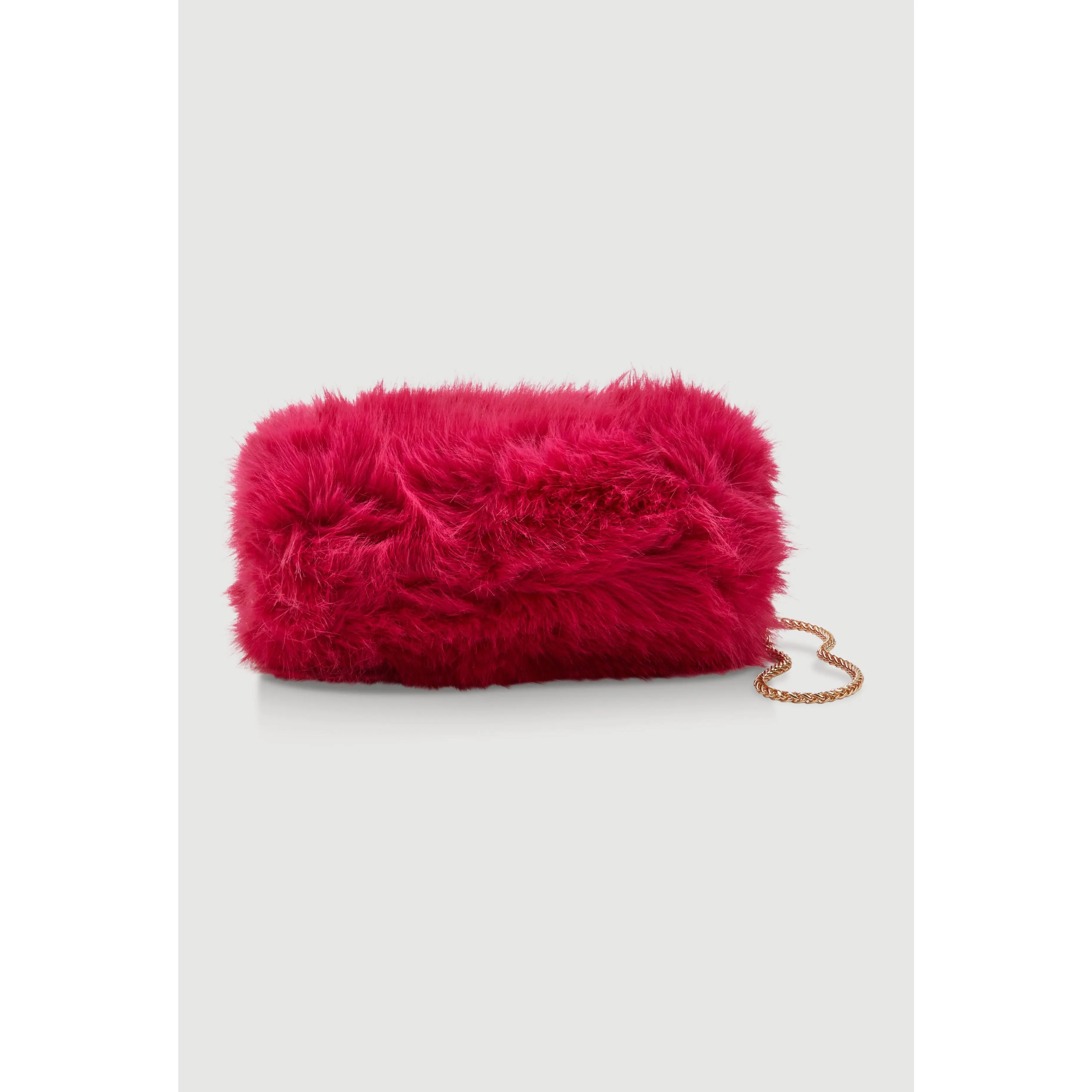 Faux Fur Hand Muff Chain Crossbody Bag