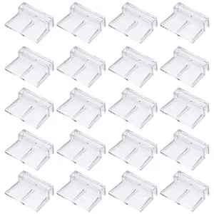 PETAXCELL 20pcs Aquarium Lid Clips Acrylic Aquarium Cover Bracket Fish Tank Lid Older Fish Tank Clip Transparent Durable Easy to Clean Intended For Rimless Aquariums Top Cover