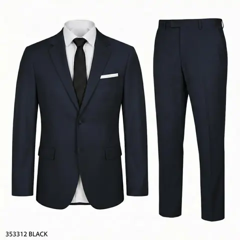 GIANCO FERRO Men's Fitted 2-Piece Slim Fit Suit - Button-Front Blazer & Matching Trousers, Double Vent Formal Wear, Workwear for Holiday Events, Dry Clean Recommended