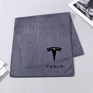 Microfiber Car Wash Towel, Cleaning & Drying Cloth for Tesla Models (model 3/s/x/y/roadster), Essential Car Accessory