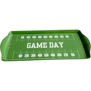 Green -  Day Melamine Serving Tray   Durable Platter for  Day, Tailgates, Birthdays,  Parties Ideal for Appetizers, Charcuterie, Cupcakes  Snacks