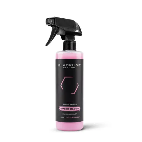 BLACKLINE® Speed Gloss Quick Detailer Spray - 2% Ceramic Infusion, Easy Spray-Wipe Quick Touch-Up, Advanced Cleaning, Streak-Free Paint Care, Deep Shine, Gloss Trim Enhancer, Water Beading, Cotton Candy Scent, Detailing for Pristine Appearance