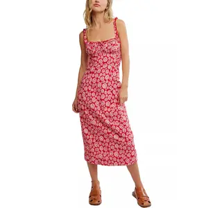 FREE PEOPLE LUCINDA PRINTED MIDI DRESS