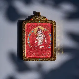 Green Tara & Mahasthamaprapta Red Thangka | Fulfilling Wishes Auspiciously · Boundless Wisdom