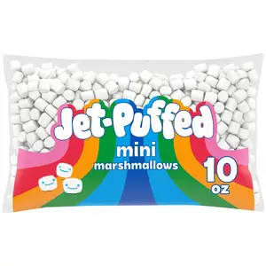 Jet-Puffed Sweet Soft Mini Candy Marshmallows, 10 oz Bag - Ideal for Baking, Hot Cocoa, Snacking