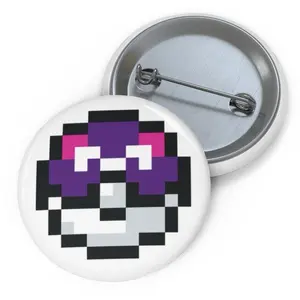 8Bit Master Ball Button Pin, Gift for Gamer, Gaming Button, Gamer Pin, Gaming Fashion Accessories, Poke Badge 1.25”