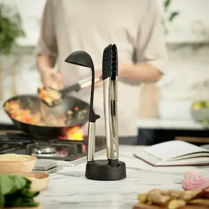 Joseph Joseph Elevate Fusion 3-Piece Silicone Kitchen Utensil Set Cookware Handles Pots Steel