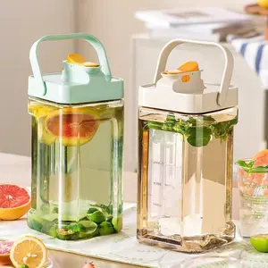 Refrigerator Cold Water Kettle with Tap, Fruit Tea Iced Brew Pot, Large Capacity Drink Juice Teapot Bucket, Ideal for Home Use