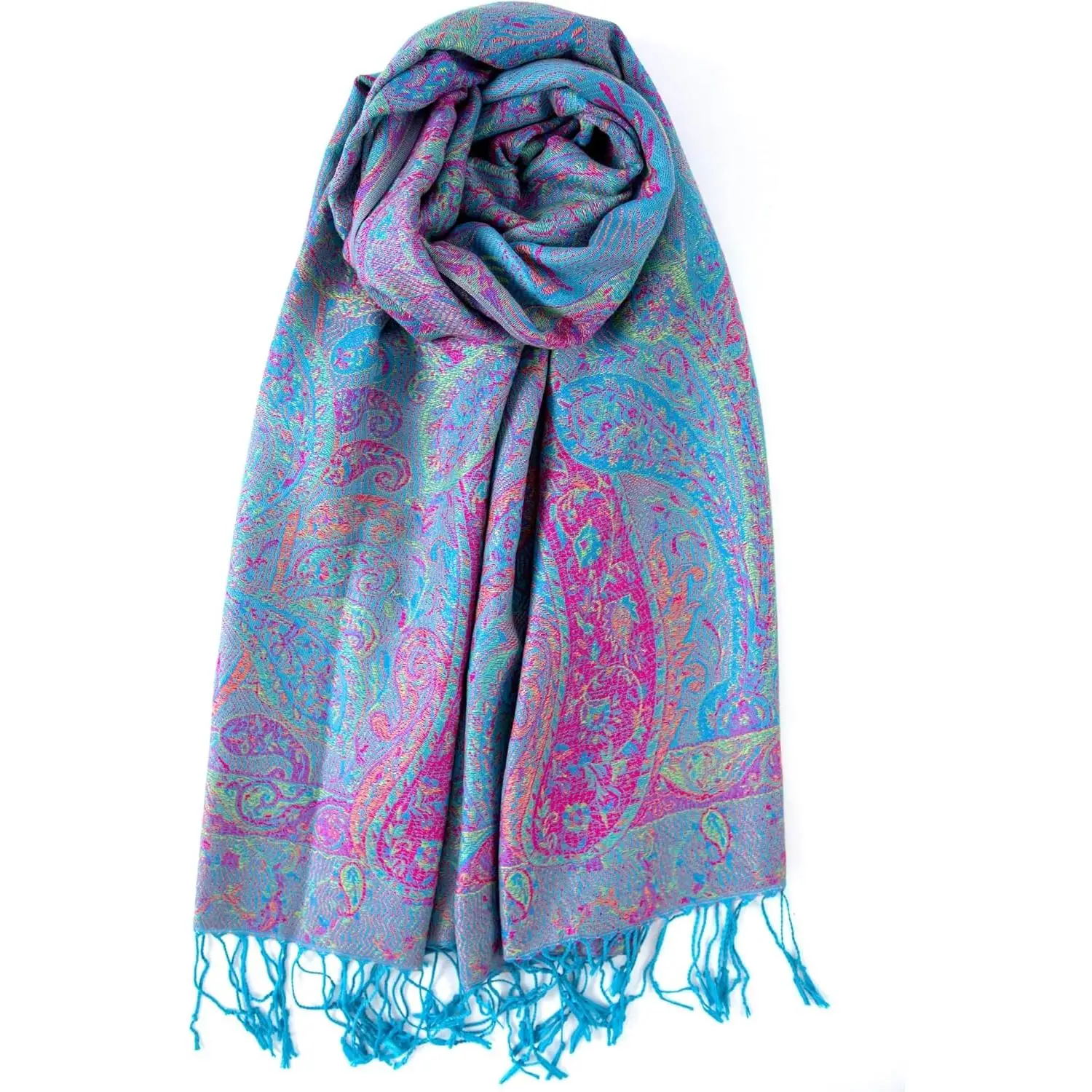 Reversible Paisley Rave Scarf, Shawls and Wraps for Evening Dresses, Indian Scarves for All Season