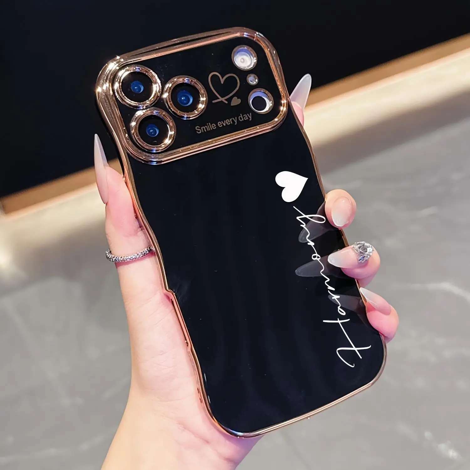 Phone case: Custom DIY Name Colorful Plating Soft TPU Case Compatible with iphone17 16 15 14 13Pro Max, 17 Pro, 17Air, 17. Full Protective Phone Wave Bumper Shell Cover. A gifts for Halloween, Christmas