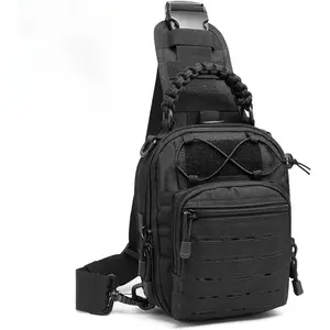 Tactical Compact Concealed Carry Sling Bag Cut Molle Pistol Holster EDC Single Shoulder Chest Backpack Pack outdoor bag backpack Adjustable Crossbody