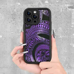 Polynesian Style |         Purple Geometric Pattern - Durable and Long-Lasting |         Camera Protection |         Shockproof and Drop-Resistant |         Matte Anti-Slip |         Light Luxury Fashion, Suitable for iPhone 17 E Air Pro ProMax iPhone16 1