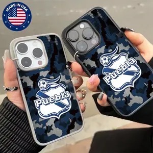 Club Puebla FC Liga MX Aesthetic Design Pattern Casing For iphone17 16 15 14 13 12 11 XS Plus Pro Max Samsung22 23 24 25 FE Ultra [Compatible withMagSafel] Magnetic transparent Soft Silicon TPU Protector Fashion Trend Anti-scratch Stylish Cover