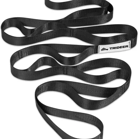 Unisex 75"x1" Fixed-Length Polypropylene Non-Elastic Yoga Strap - 10 Loops, Home Workout Yoga/Pilates Gear, Boosts Flexibility, Eases Joint Pain, Enhances Knee ROM, Physical Therapy Use, Aesthetic Packaging