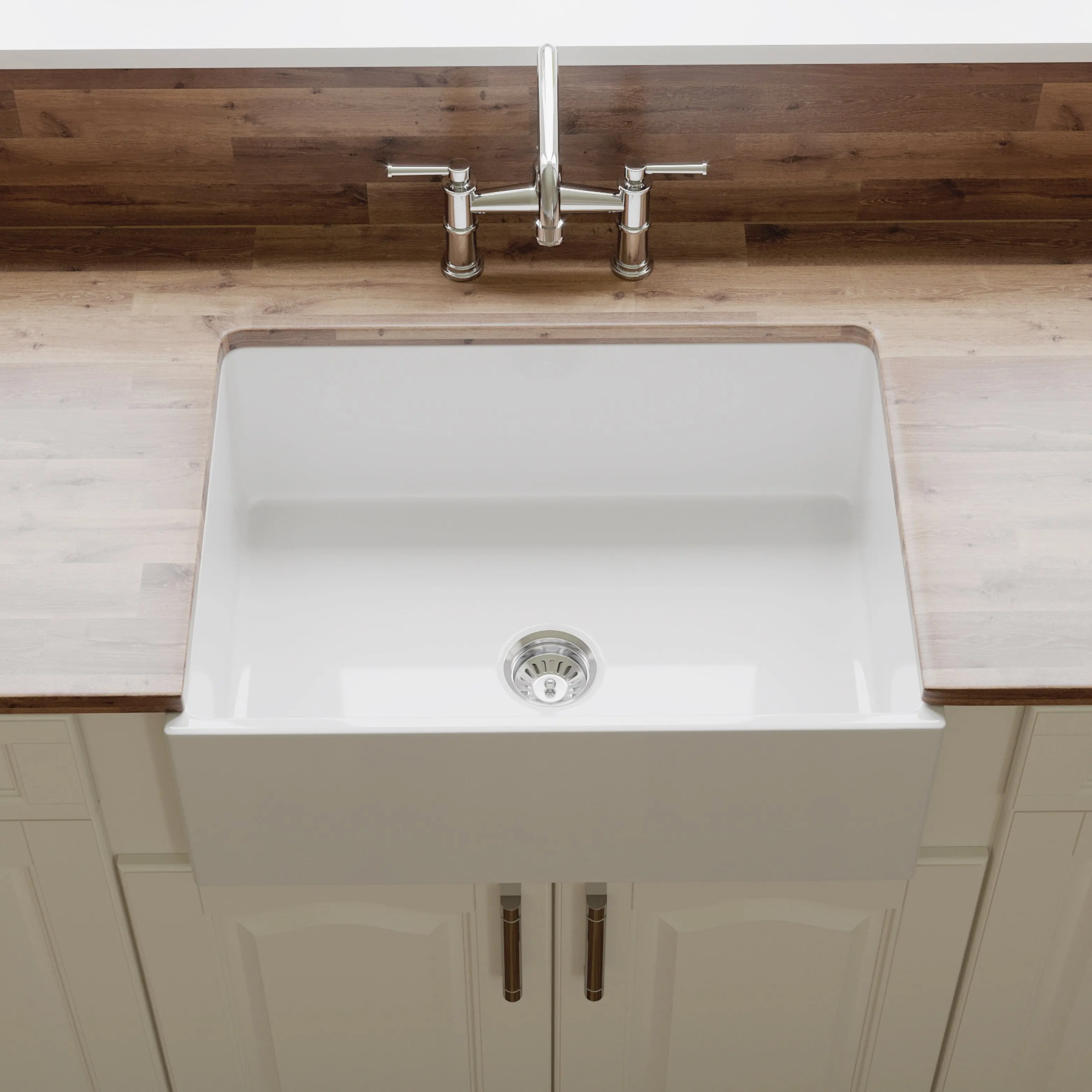 Crestwood 27" Modern Single Bowl Fireclay Sink