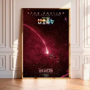 Project Hail Mary (2026)--Movie Poster,High Quality Canvas Print, Wall Art, Room Decor, Art Poster For Gift Unframed
