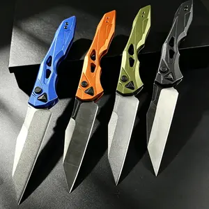 A 7650 Lightweight EDC Folding Knife Knife: Featuring a hollowed-out, non-slip skeletonized handle, it  opens and closes smoothly with one hand—designed specifically for Camping ，everyday carry and outdoor adventures.