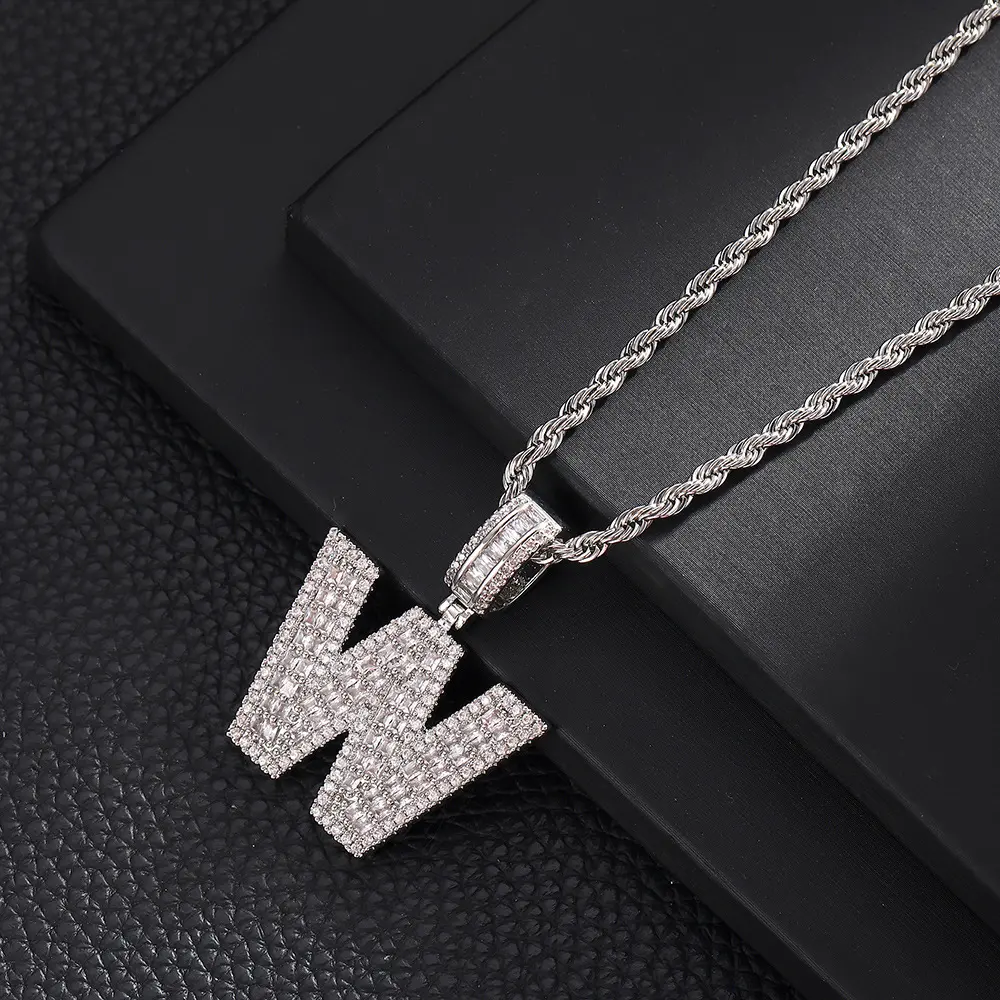 W+20inch Fried Dough Twists chain (silve