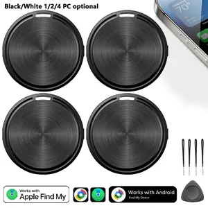【Smart Tracking Tag】Dual System Air Tracker Tag 1/2/4 Pack, Smart Key Finder Works with Android Google Find Hub or iOS Apple Find My APP, Item Locator for Luggage, Suitcase, Bagst for Travel, Pets & Everyday Use – Compatible with iOS & Android–Black/White