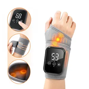 Cordless Wrist Hand Heating Pad Massage for Pain Relief, Rechargeable Heated Wrist Brace for Carpal Tunnel, Heat Therapy Heated Wrist Massager Wrap for Arthritis, Adjustable Microcurrent Wrist Support Wrap Cordless Wrist Massage for Home Office Travel