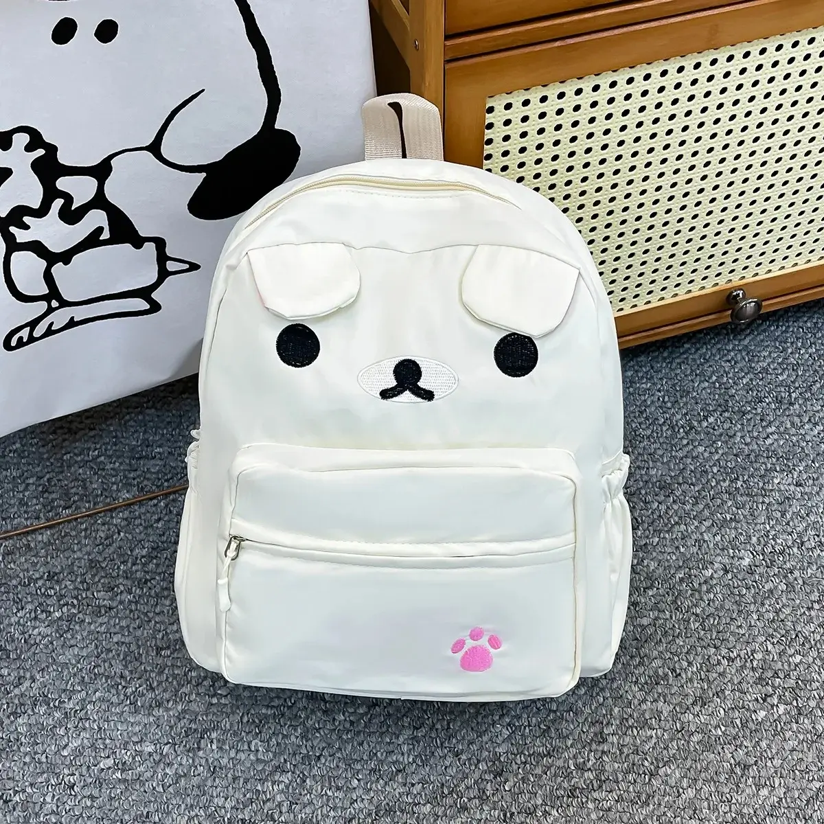 Unisex Kawaii Cute Bear Large-Capacity Anime Cartoon Backpack, Stylish School Backpacks for Students