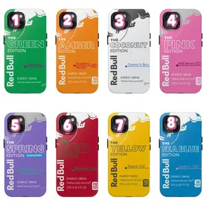 Drink Edition Redbull Collection – Premium Tough Phone Case 2026 HY827 | Phone Case Suitable for iPhone 17-11 Pro Max/Plus and Samsung Galaxy S23-25