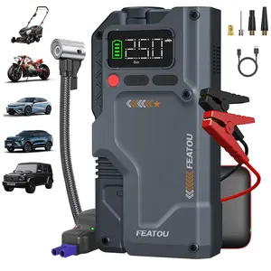 Featou 16800mAh Portable Car Starter 6000A Peak Battery Jump Starter with USB Port LED Flashlight 12V Car Battery Jump Starter for Vehicle Car Essentials 5 in 1 Multifunctional Automotive Tool Kit Car Jack Kit jump starter car kit