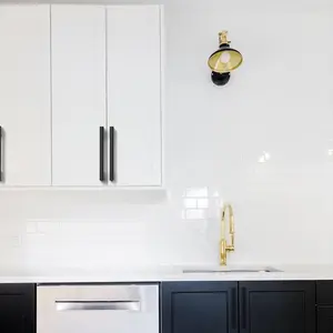 10 Pack 5"128mm Black and Gold Cabinet Pulls Knurled Kitchen Cabinet Handles Drawer Pulls Cupboard Hardware for Cabinets