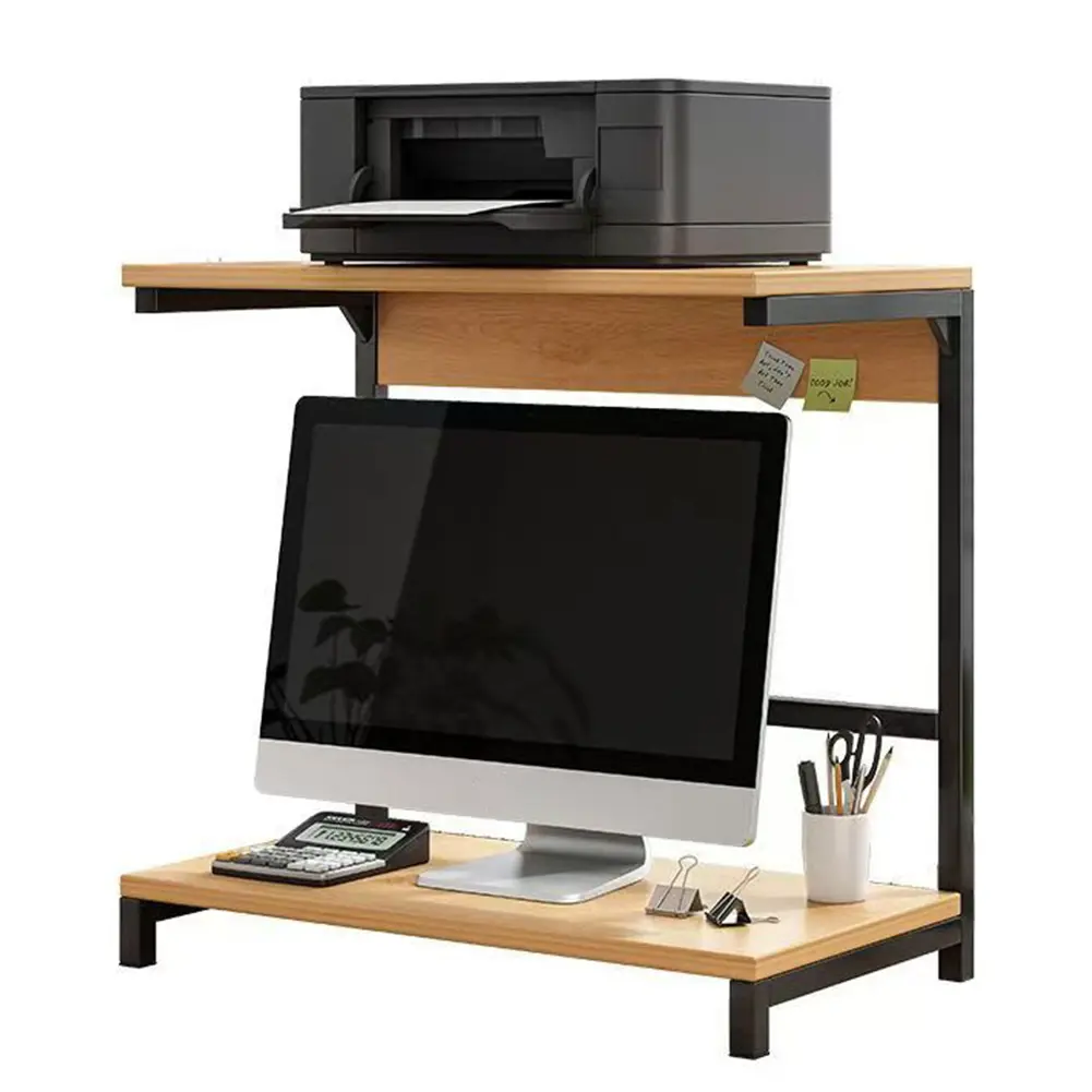 2-Tier Computer Monitor Riser Printer Stand Monitor Desktop Stand Desktop Storage Rack for Printer Desktop Computer Laptops and Monitor