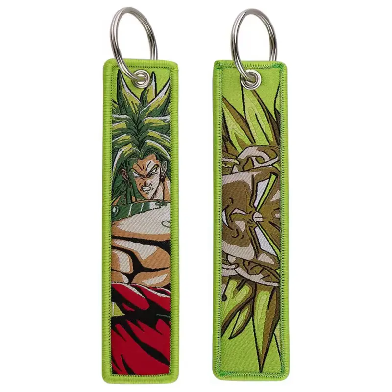 Dragon Ball Embroidered Keychains For women children men gifts accessories anime cartoon key fobs car keys