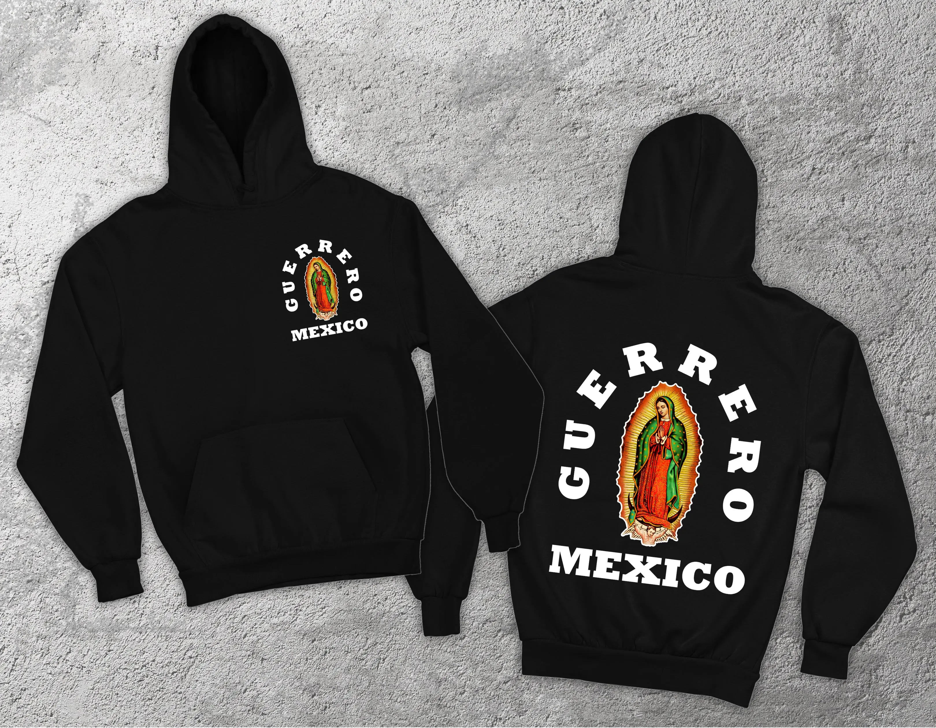 Virgen State GUERRERO Mexico Unisex Pullover Hoodie / T-Shirt. Limited Edition!