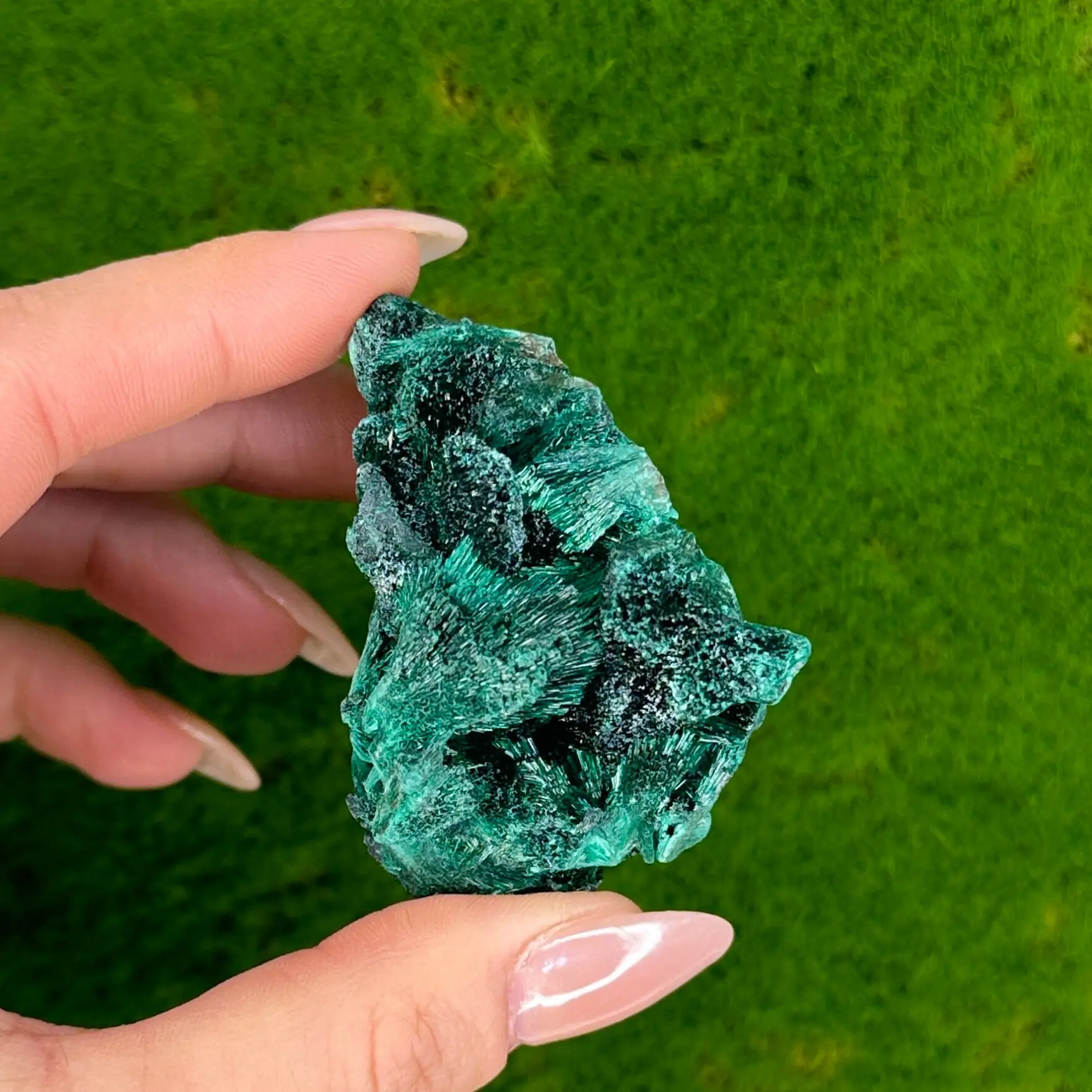 Velvet Malachite | Fibrous Malachite | Raw Malachite from Congo