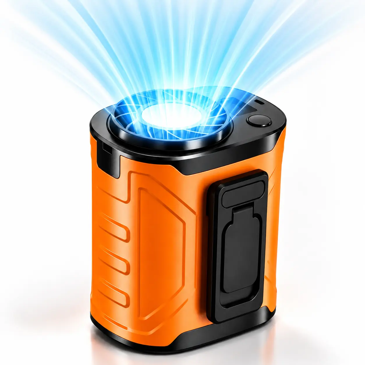 Portable Waistband Cooling Fan - Cordless Rechargeable Multifunctional Cooling Fan, 5000mAh Battery, 18000 RPM High-Speed Motor, USB-C Fast Charging, LED Display, Suitable for Camping, High-Temperature Work Scenes