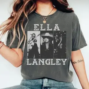 [Sale Up To 40%] Ella Langley Music Tour Graphic T Shirt, Retro Unisex Tshirts