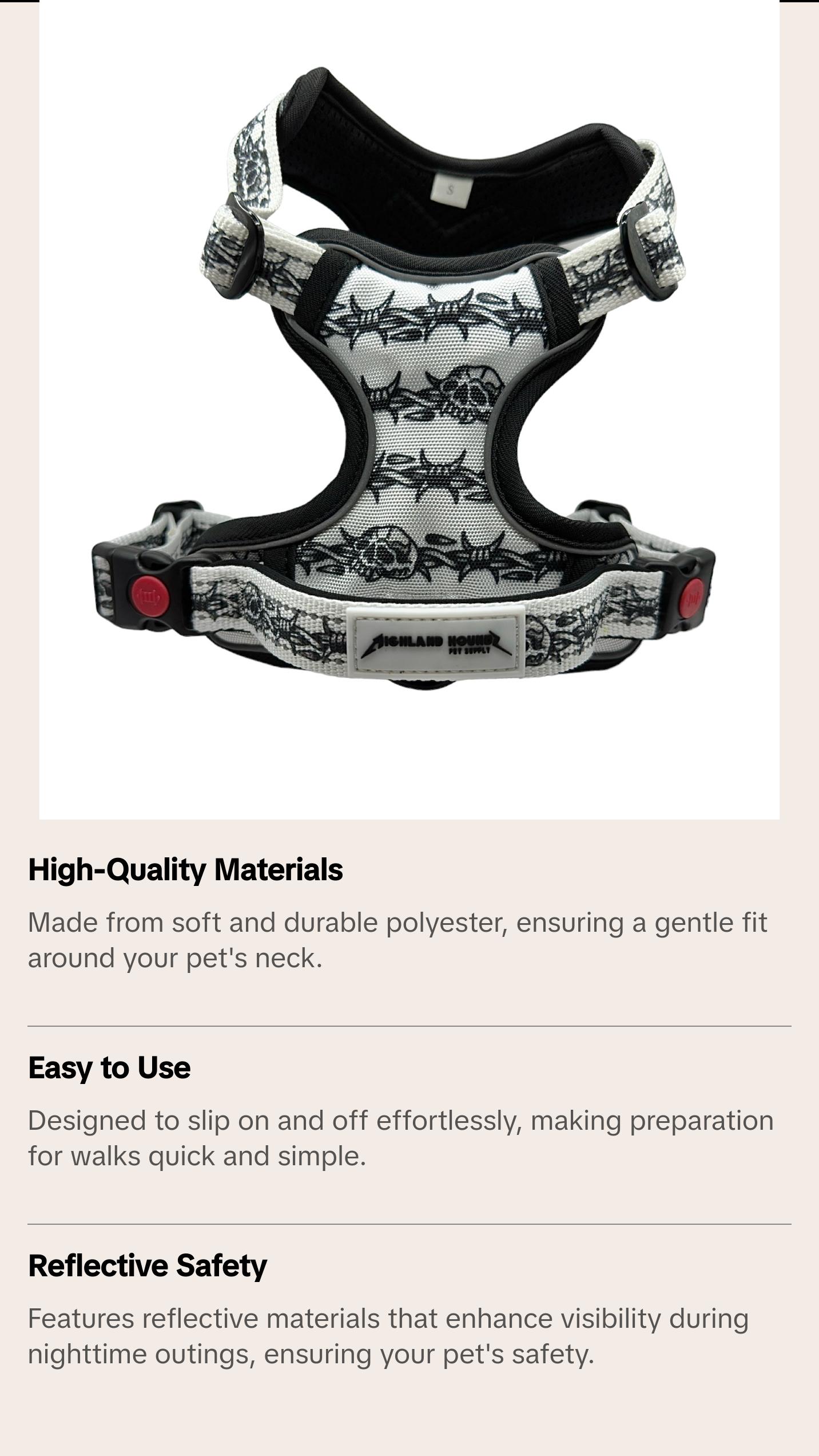 Y - HARNESS - BARB WIRE WHITE