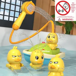 Water Play Toy, Electric Rotating Duck Boat Sprinkler, Baby Bath Shower Toy, Fun Bathroom Play Equipment for Kids